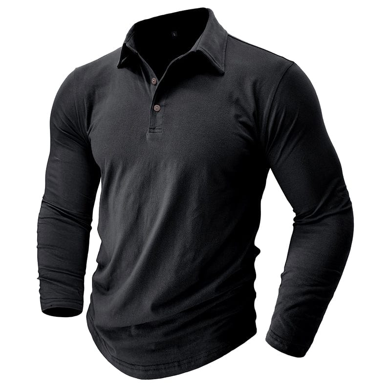 Premium Long-Sleeve Polo for Men, Stylish Style