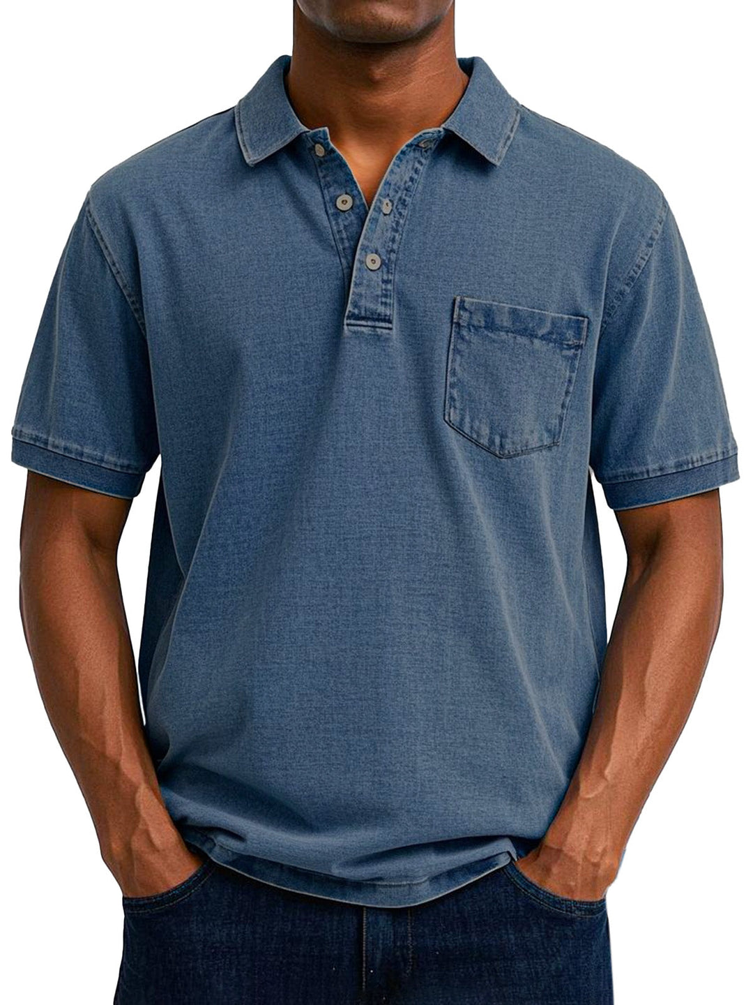 Casual Polo Shirt for Men, Vintage Style