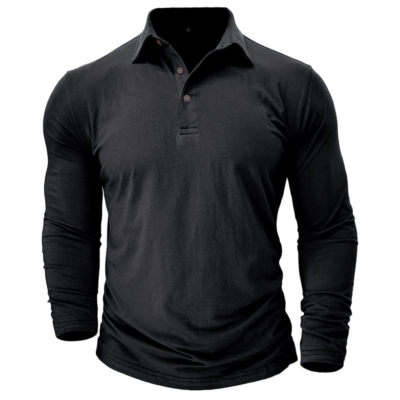 Premium Long-Sleeve Polo for Men, Stylish Style