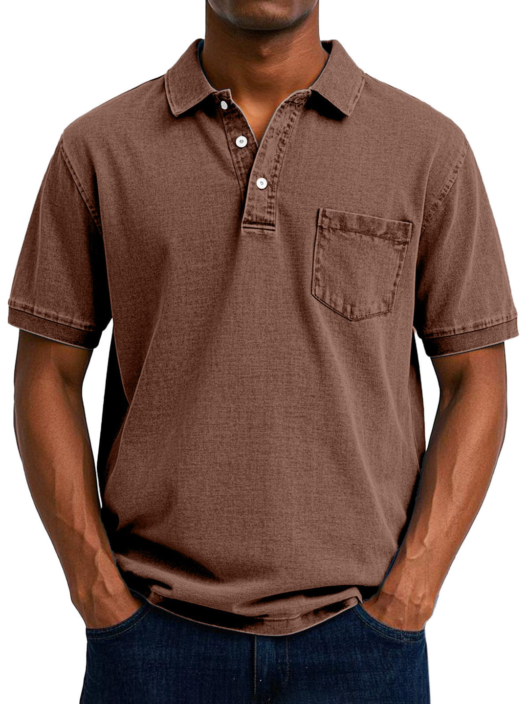 Casual Polo Shirt for Men, Vintage Style