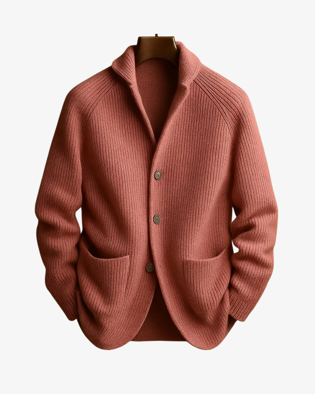 Button-Front Knit Cardigan, Men's Tailored Fit