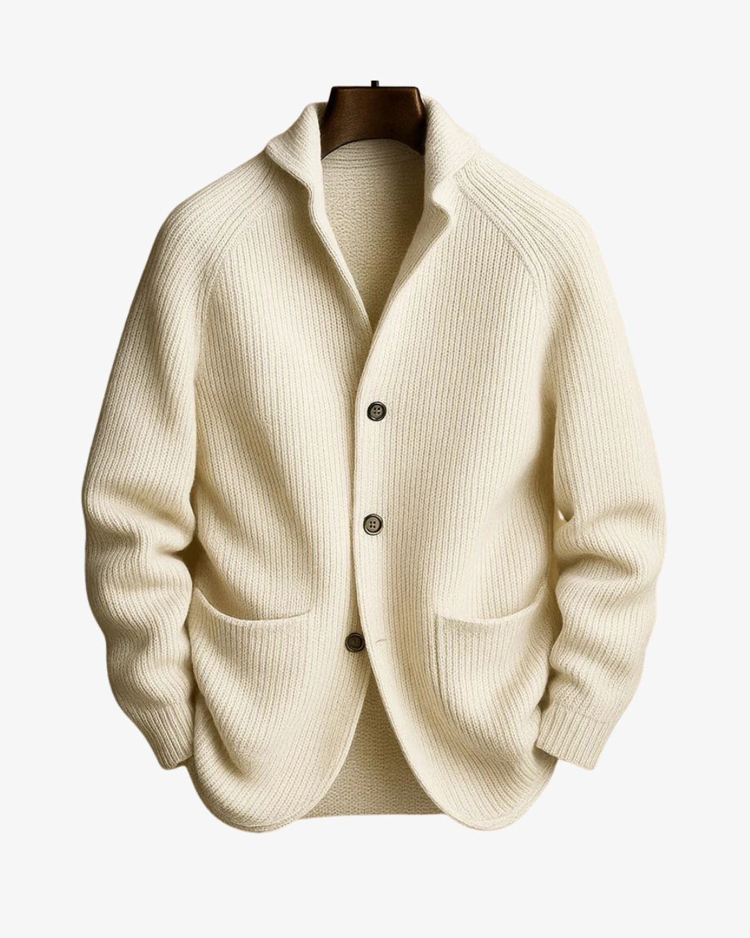 Button-Front Knit Cardigan, Men's Tailored Fit