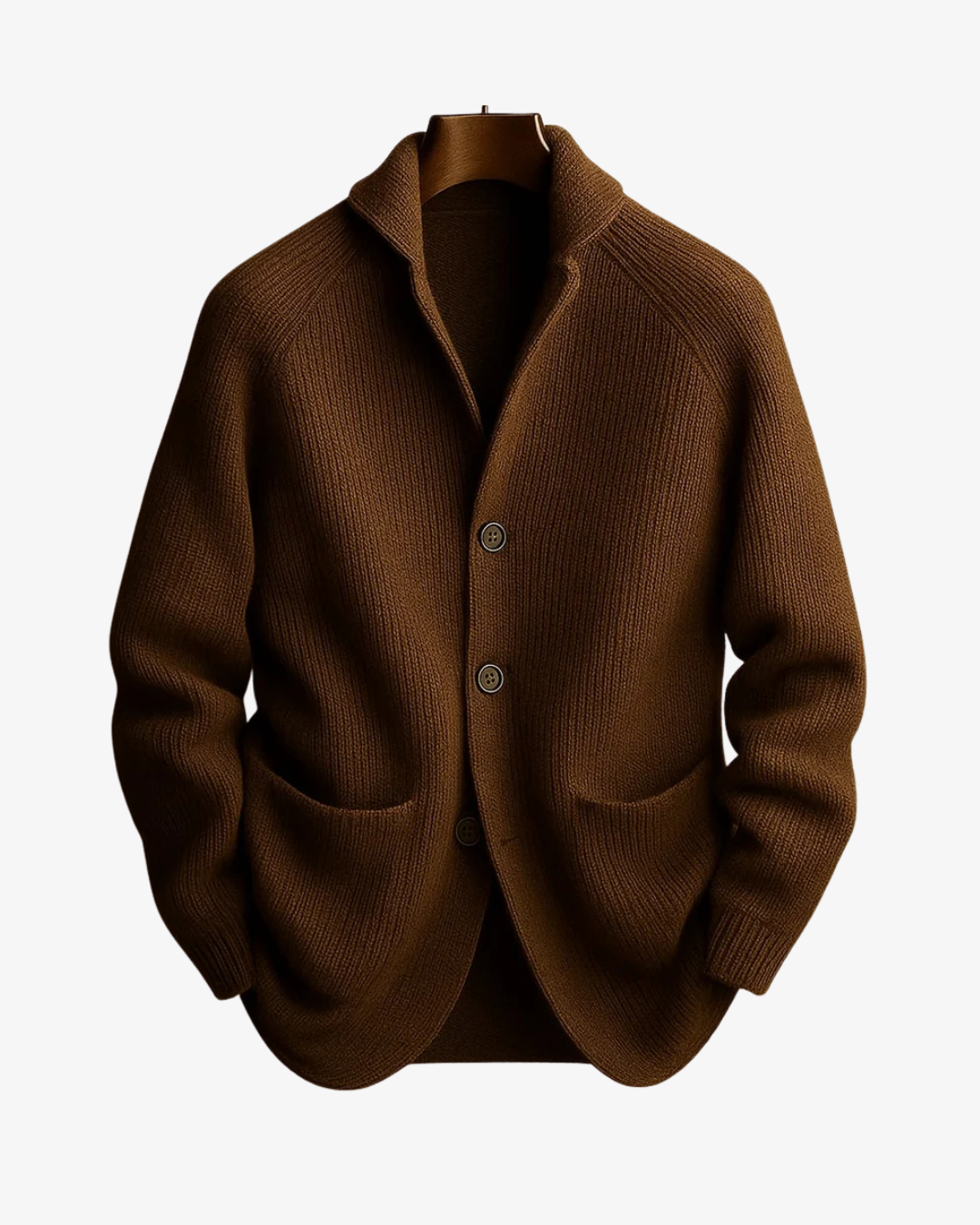 Button-Front Knit Cardigan, Men's Tailored Fit