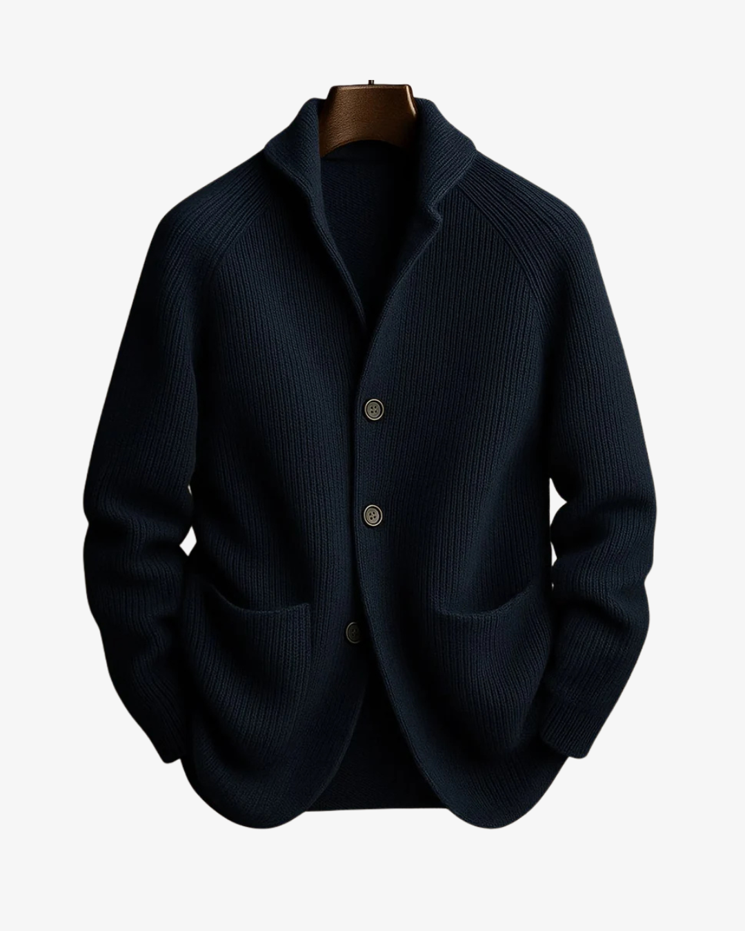 Button-Front Knit Cardigan, Men's Tailored Fit
