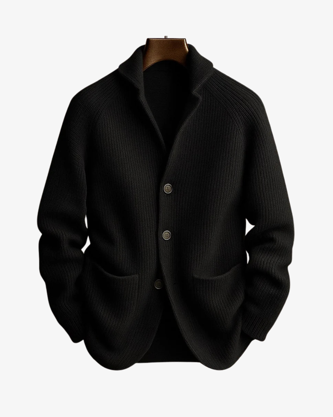 Button-Front Knit Cardigan, Men's Tailored Fit