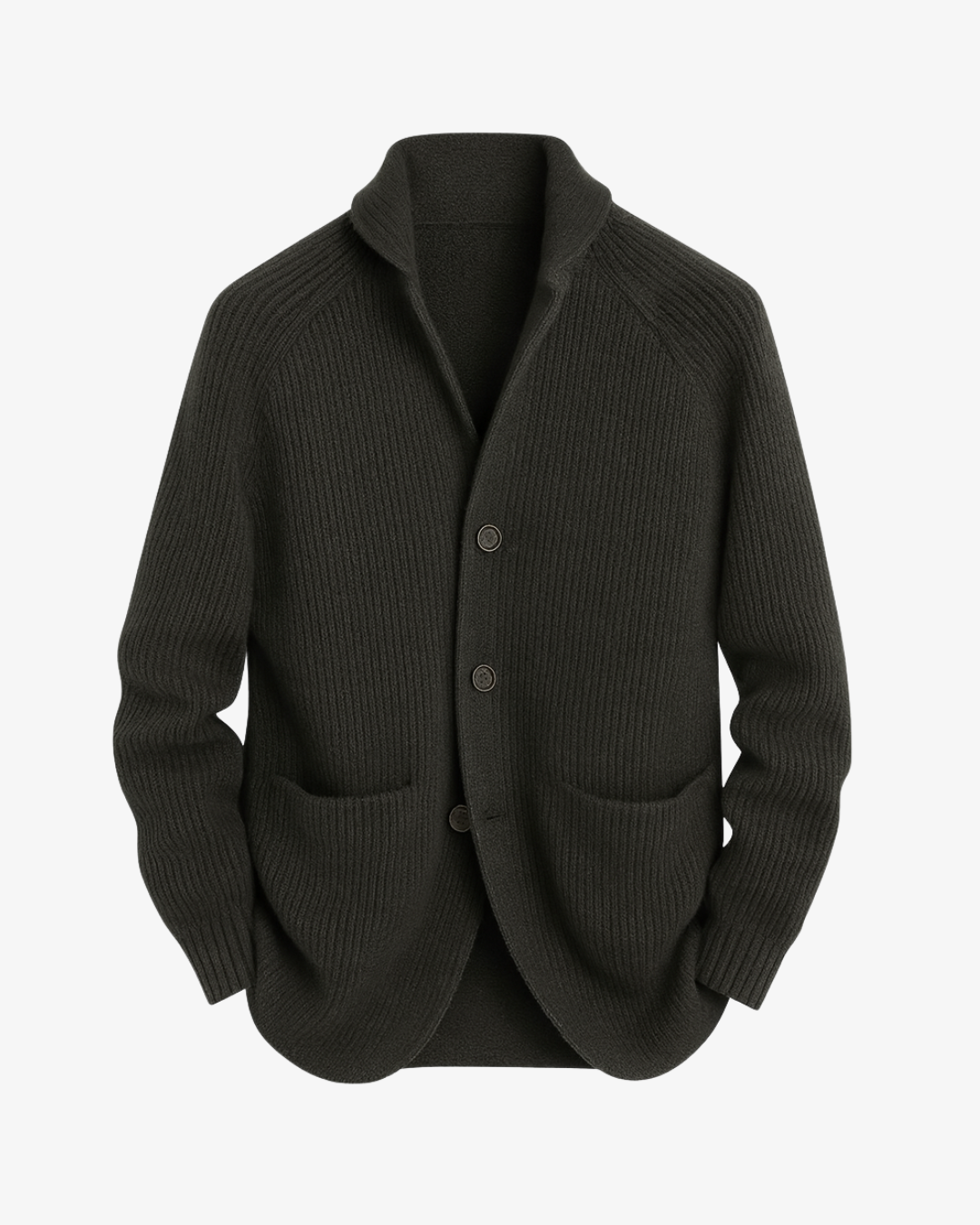 Button-Front Knit Cardigan, Men's Tailored Fit