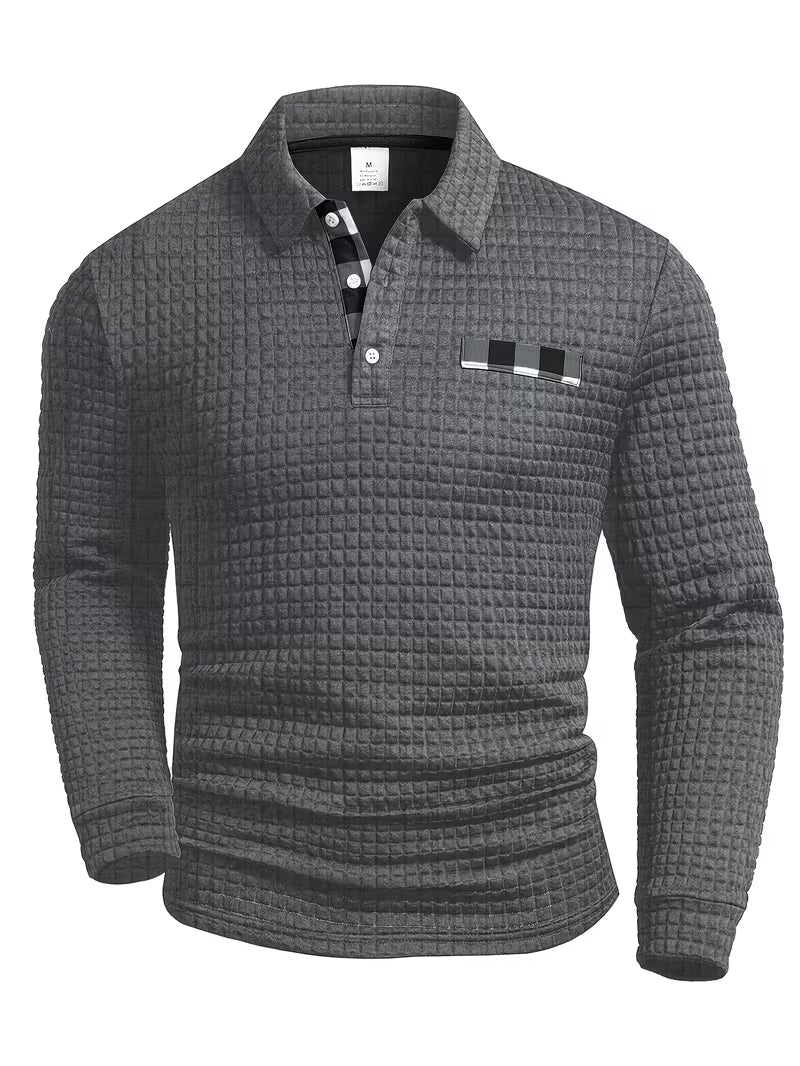 Stylish Plaid Pattern Button Up Shirt for Men
