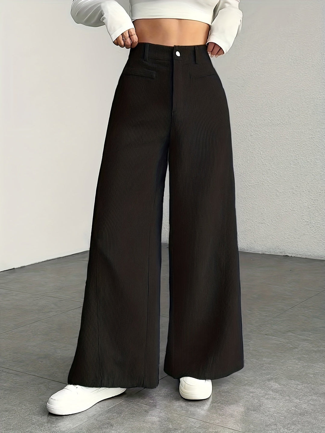 Women's High-Waisted Wide-Leg Trousers