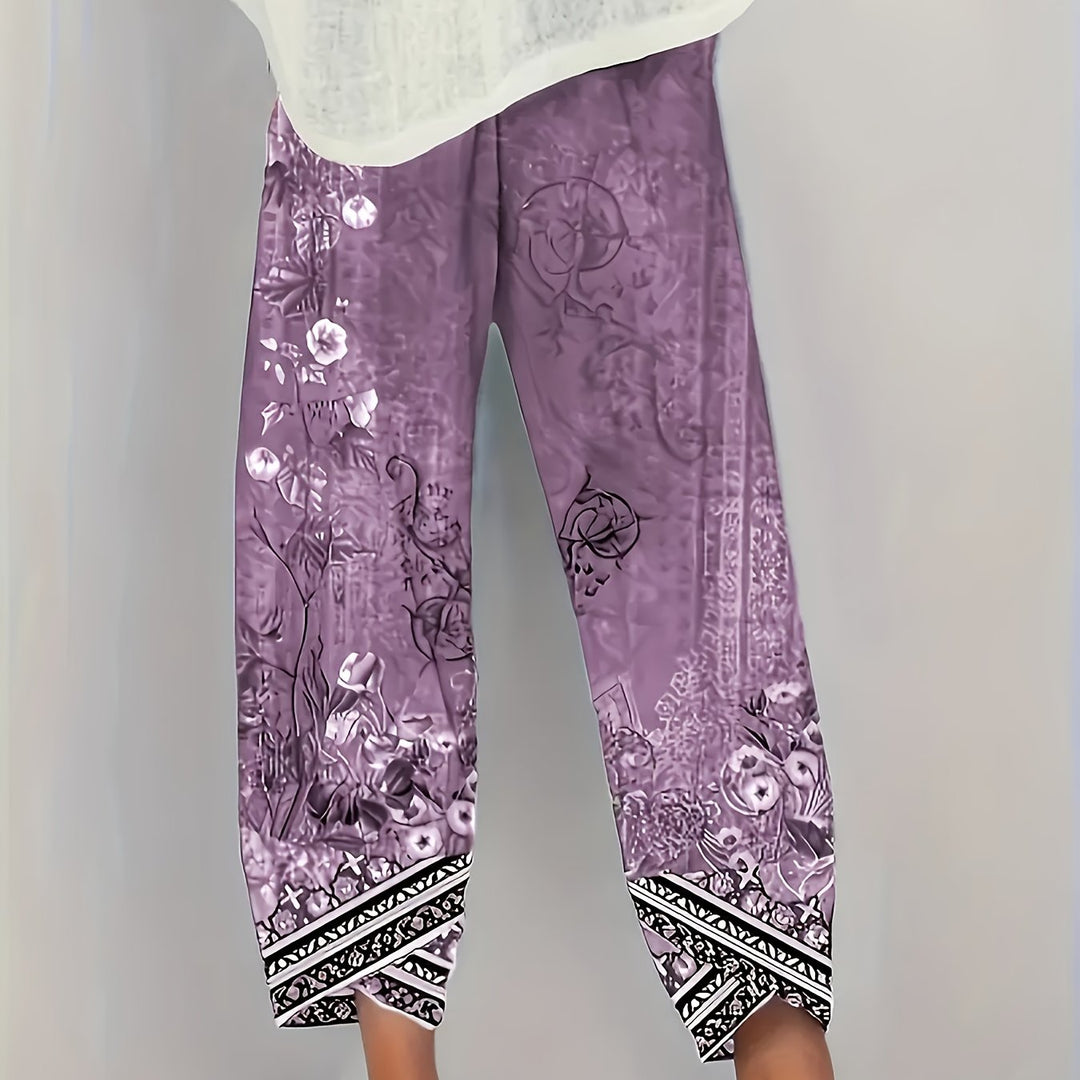 Botanical Cropped Pants for Women
