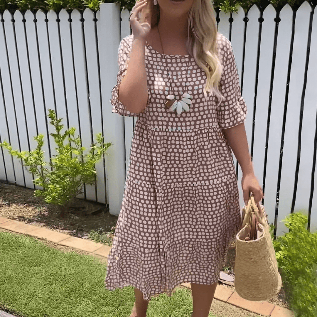 Ladies Sable Short-Sleeve Midi Dress