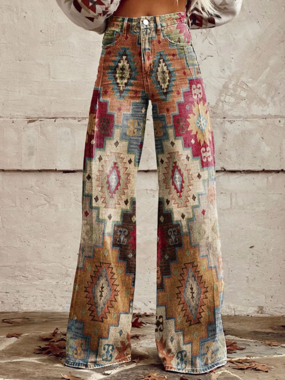 Stylish Retro Elegant Pants, Plus Size
