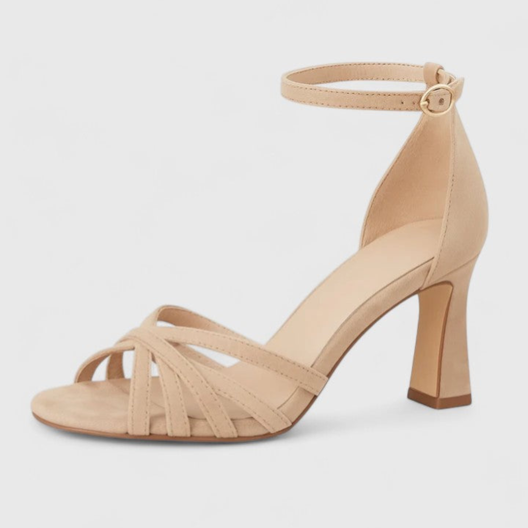 Comfortable Open Toe Heels, Women's Stylish Fit