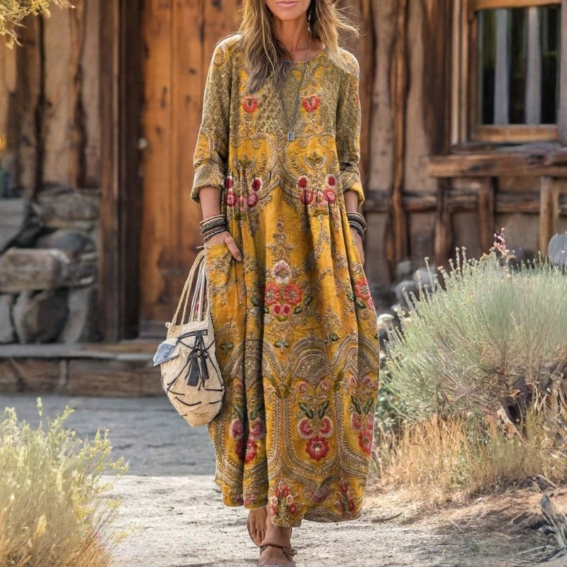 Oversized Long Sleeve Dress for Women, Vintage Style