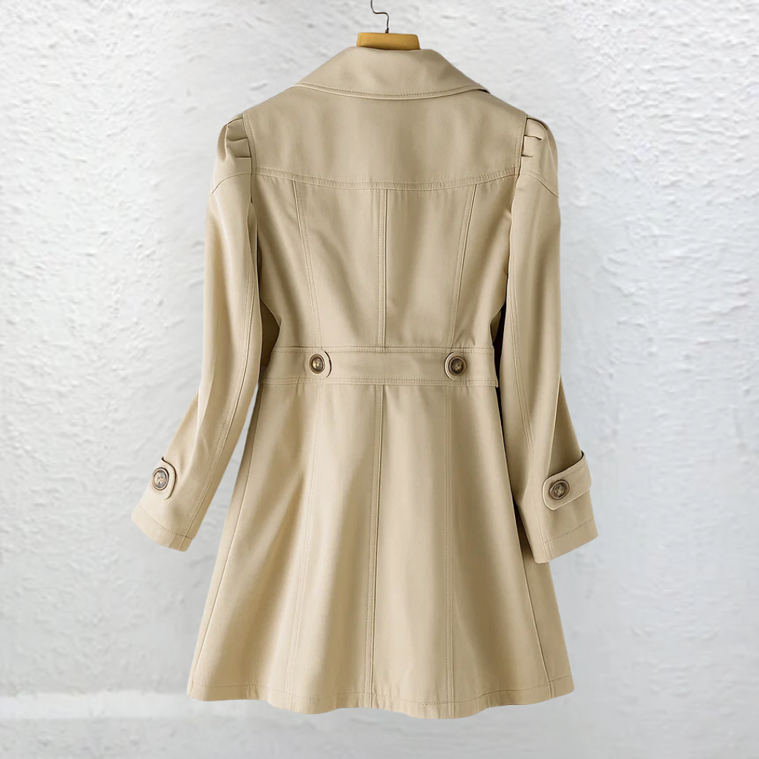 Vintage Trench Collar Coat for Women, Plus Size