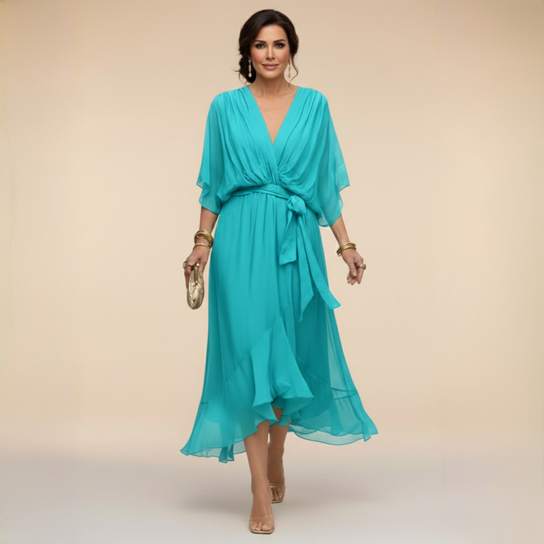 Stylish Chiffon V-Neck Dress for Women