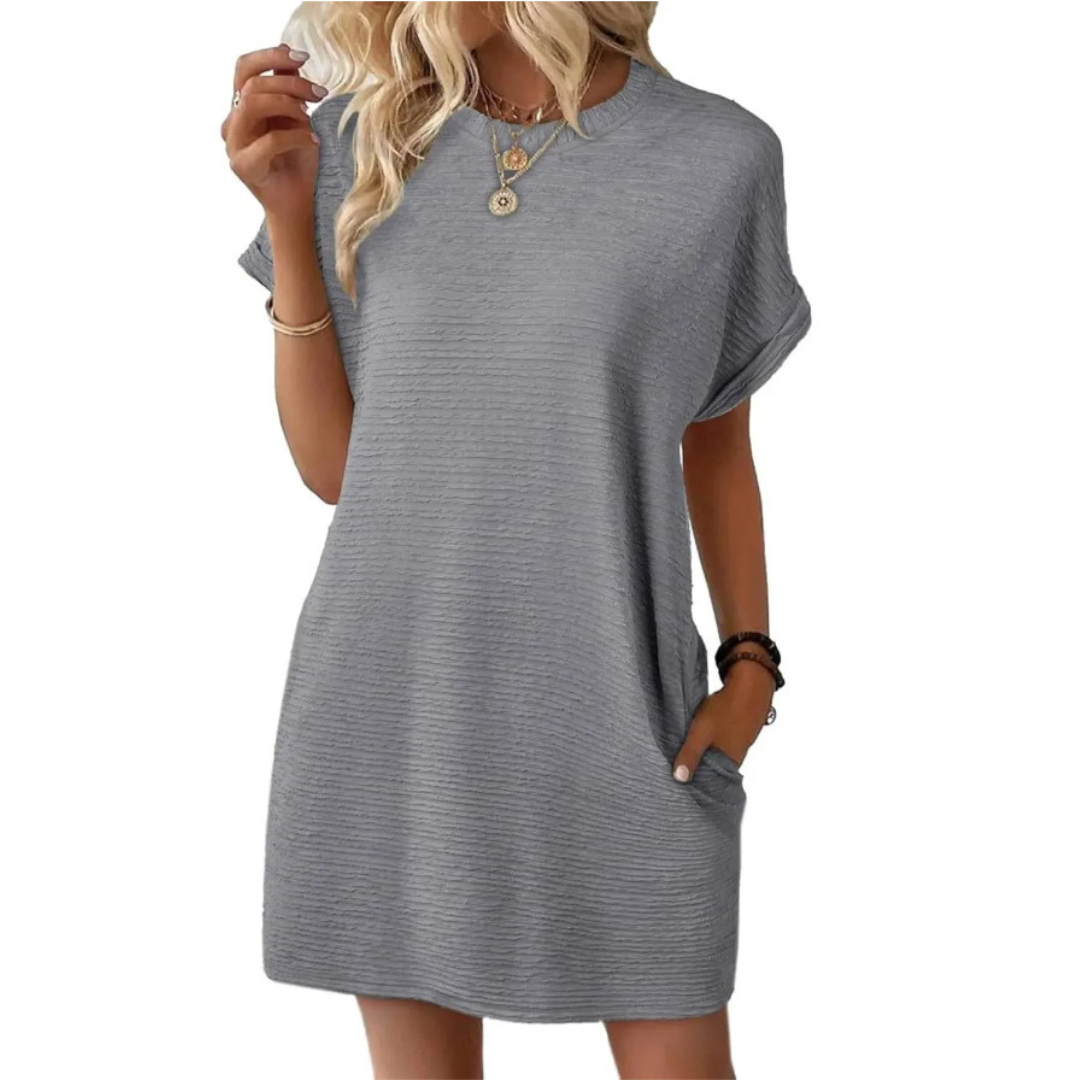 Casual Round Neck Summer Dress for Women