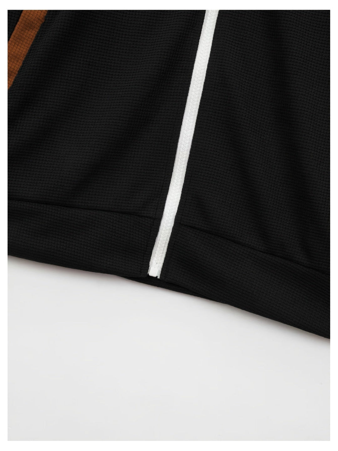 Rust Color-Block Zip-Up Jacket for Men