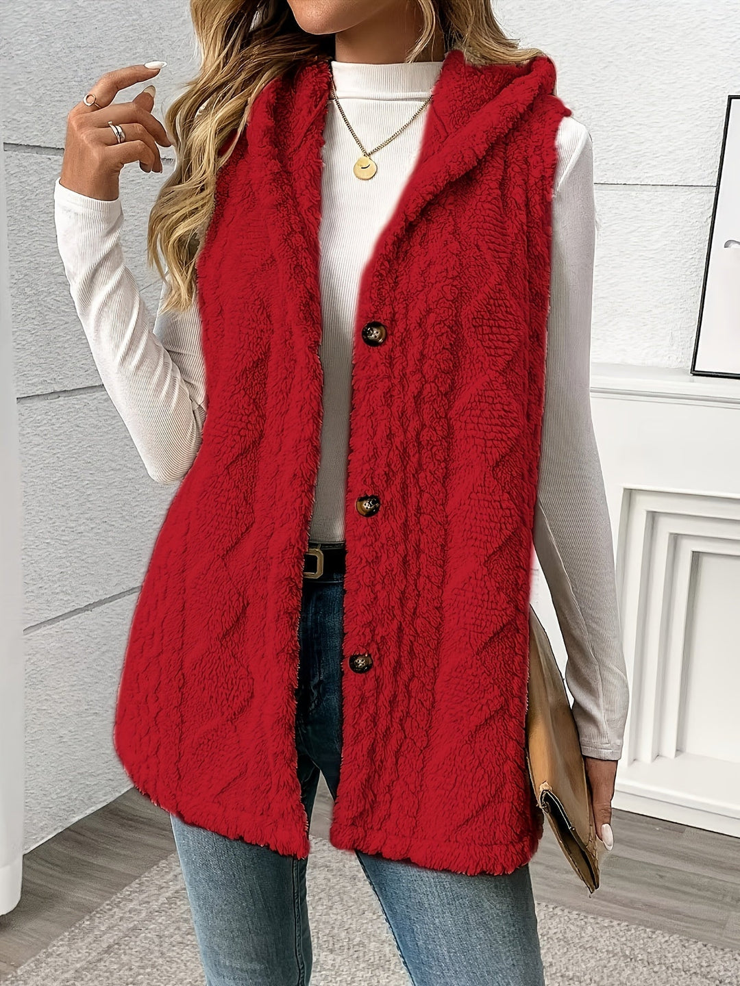 Cozy Hooded Sleeveless Vest for Women