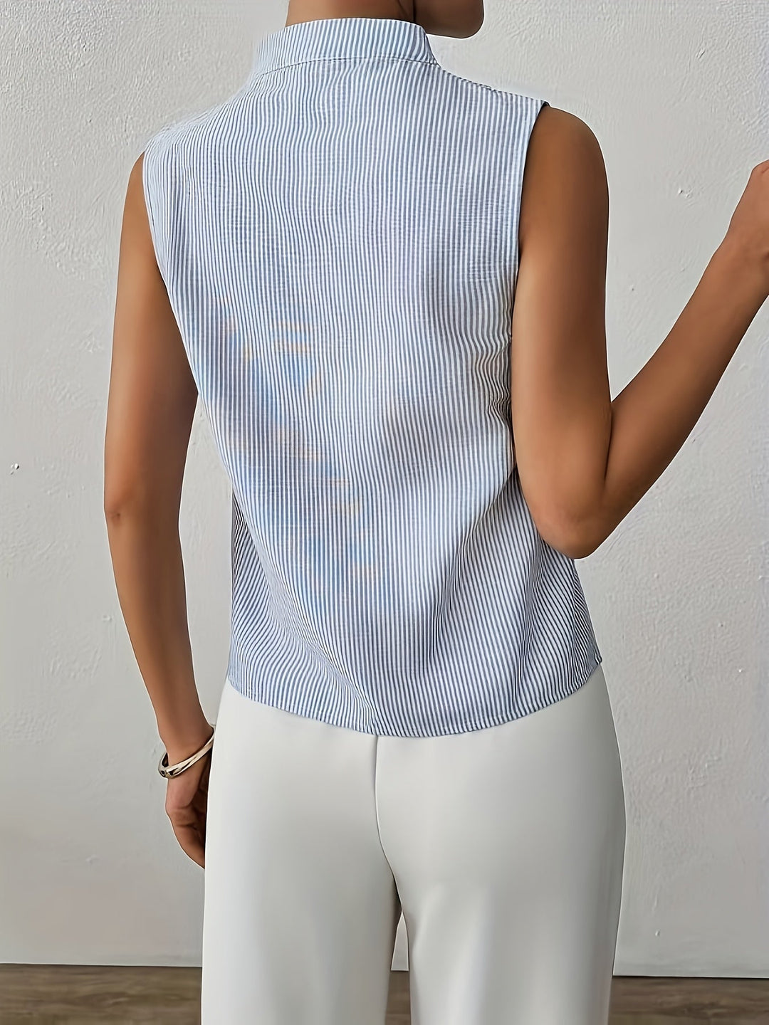 Sleeveless V-Neck Top for Women, Refined Style