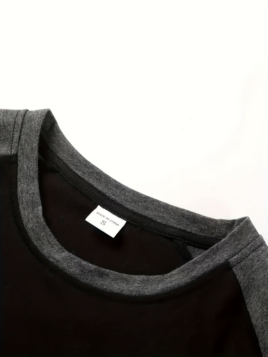 Two-Tone Raglan Long-Sleeve Top for Men