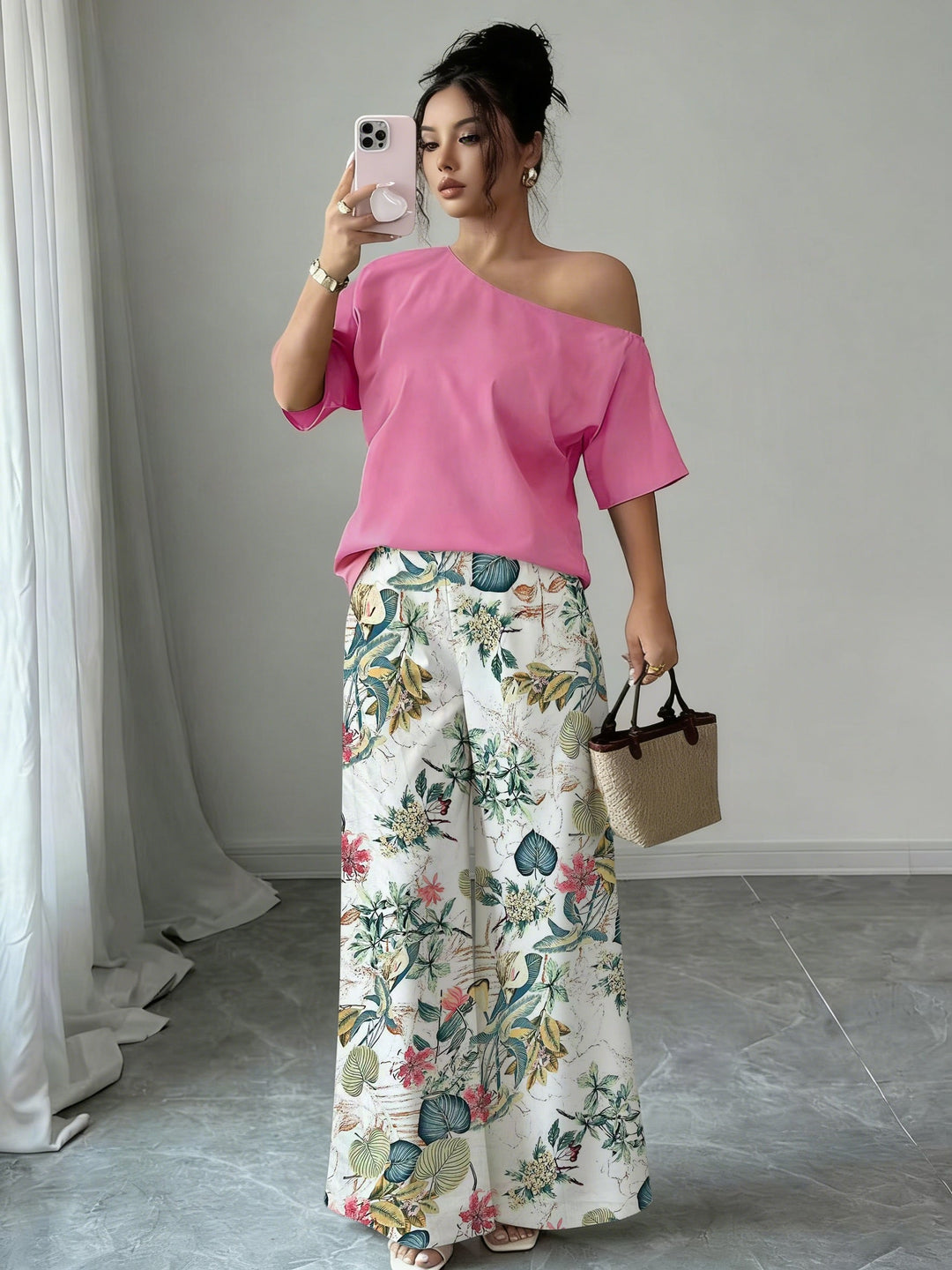 Off-Shoulder Two-Piece Set for Women
