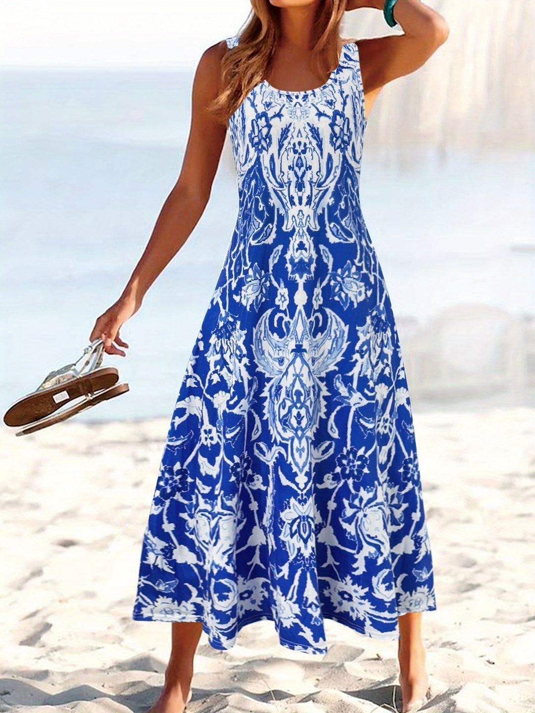 Women's Flowing Floral Maxi Dress