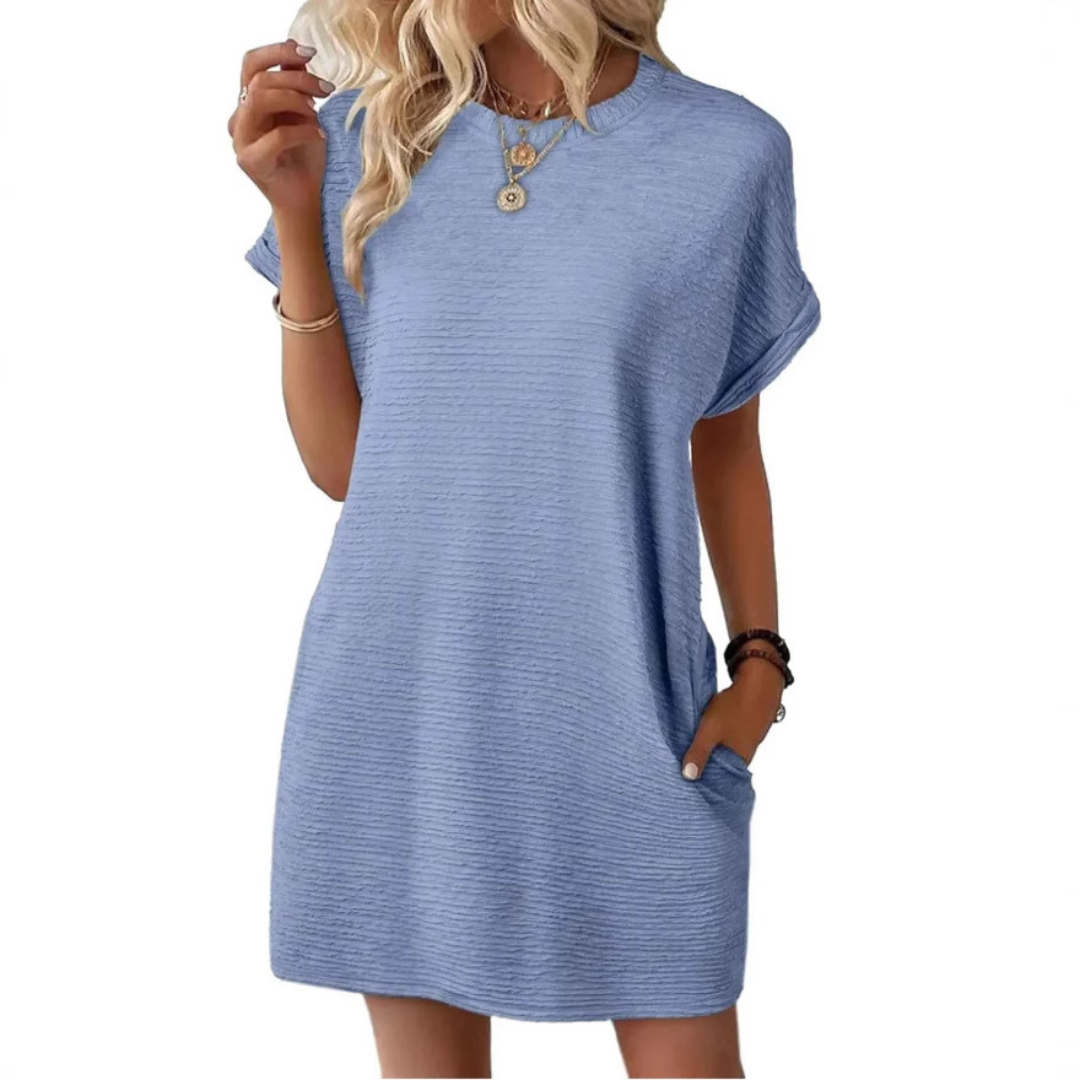 Casual Round Neck Summer Dress for Women