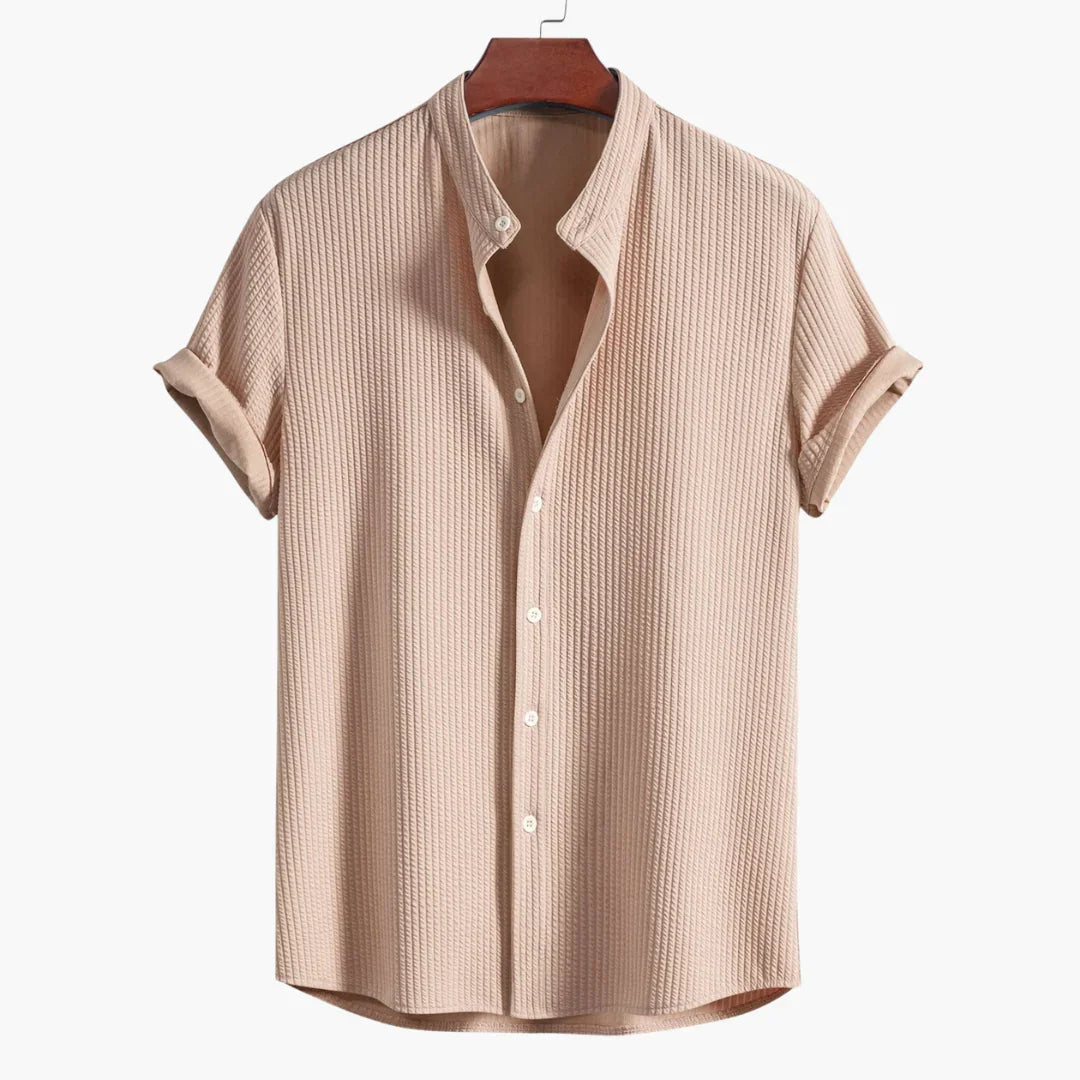 Stand-Collar Shirt, Men's Refined Fit