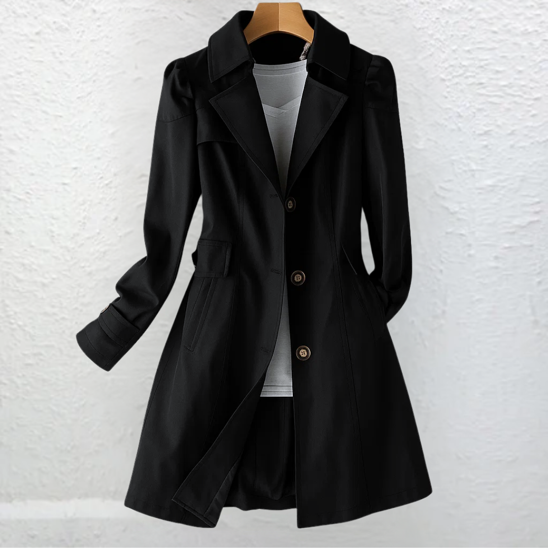 Vintage Trench Collar Coat for Women, Plus Size