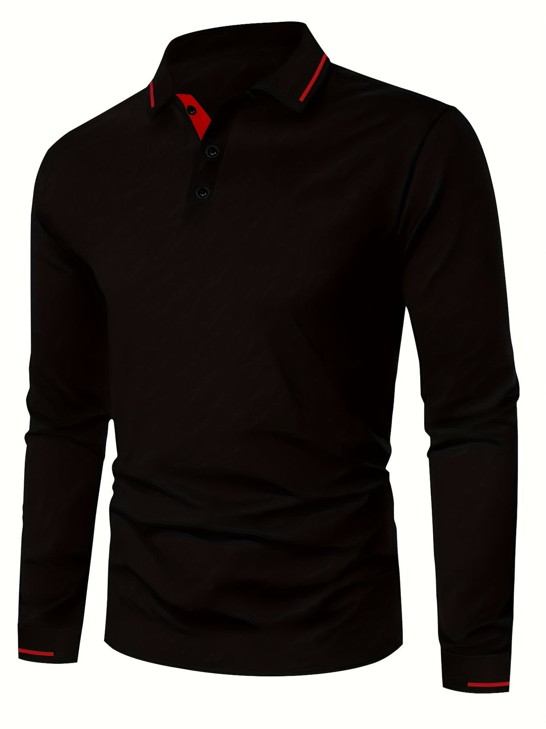 Long-Sleeve Polo Shirt for Men, Refined Style