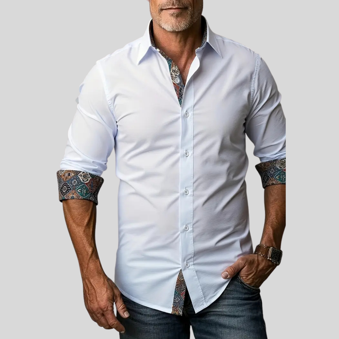 Button-Up Shirt for Men, Tailored Style