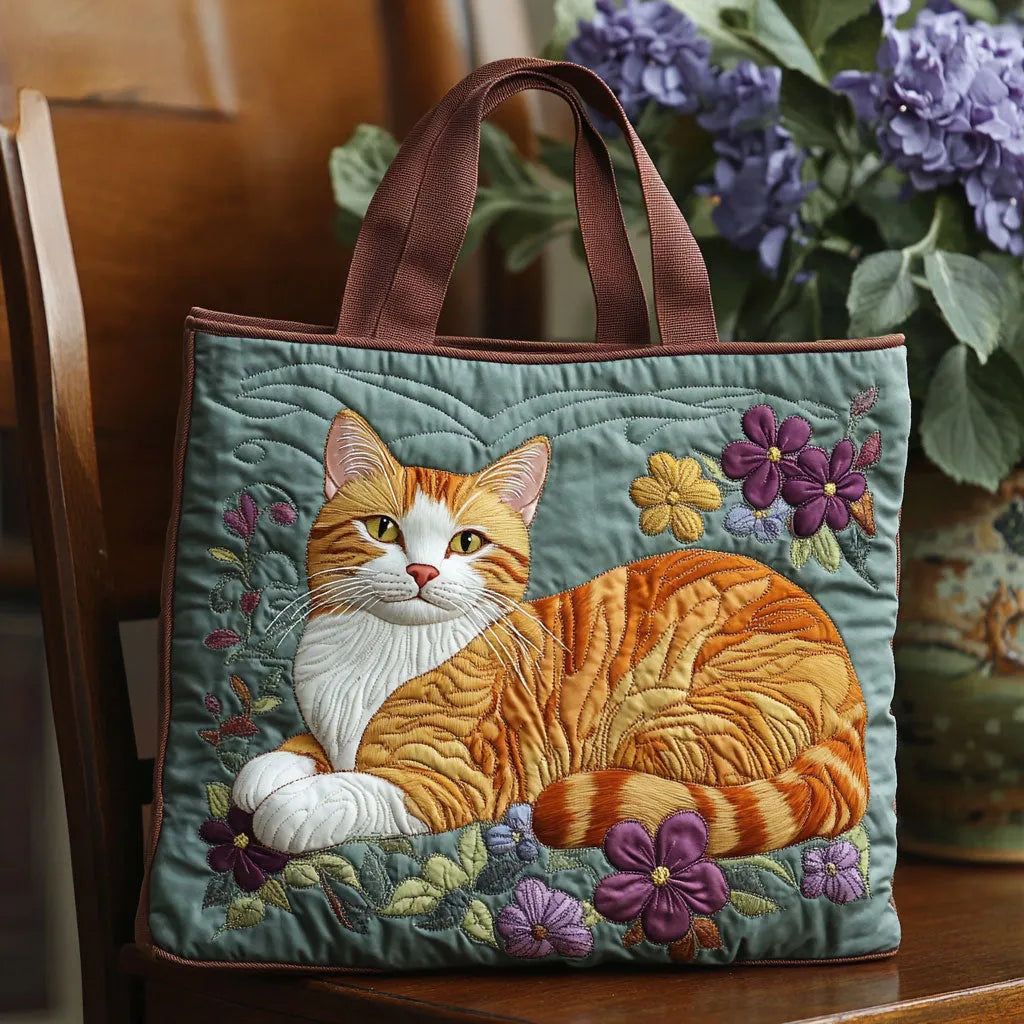 Multicolor Multicolor Cat Art Tote Bag
