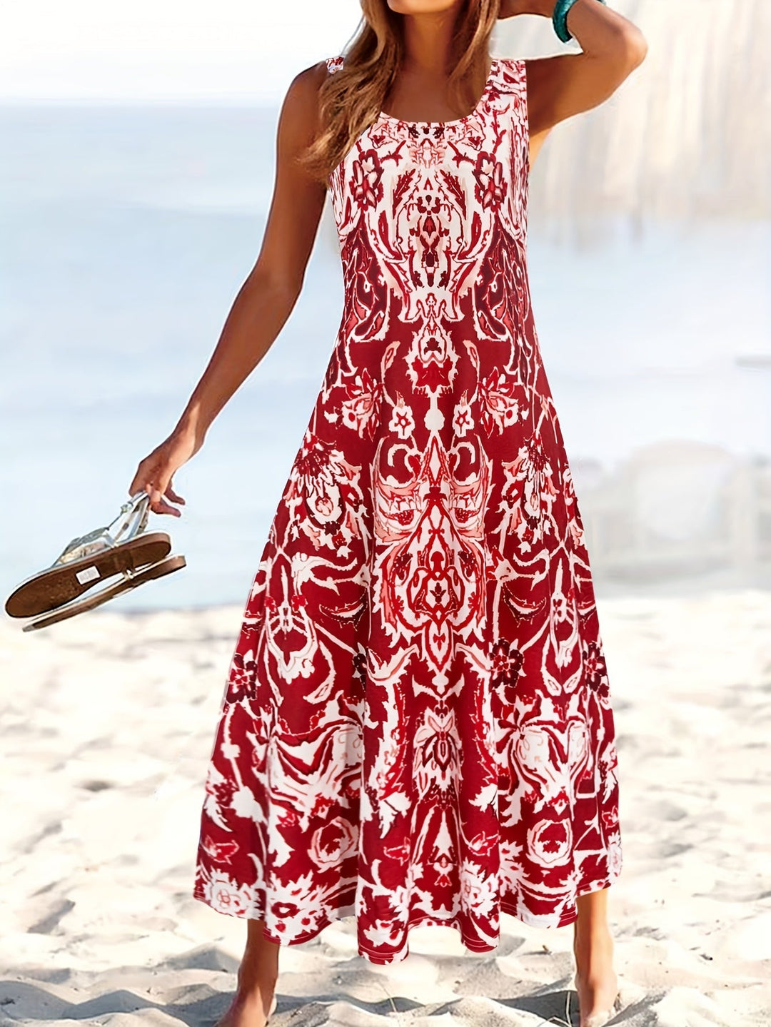 Women's Flowing Floral Maxi Dress