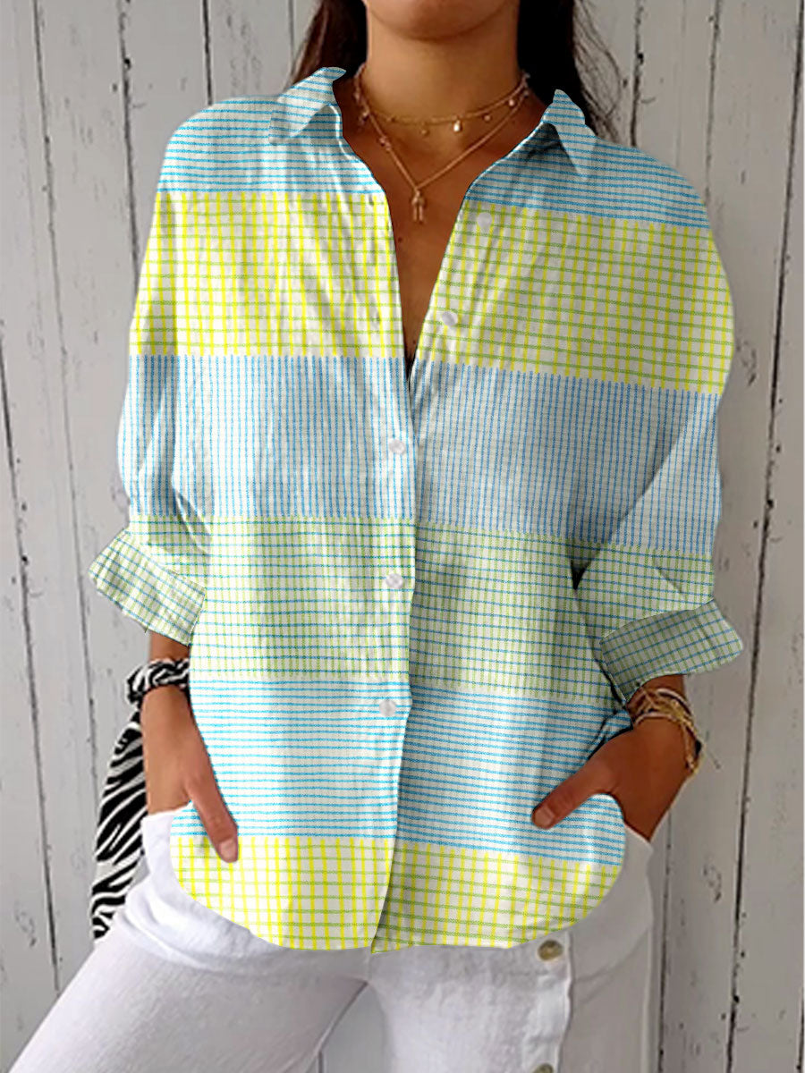 Multicolor Striped Blouse, Women's Stylish Fit