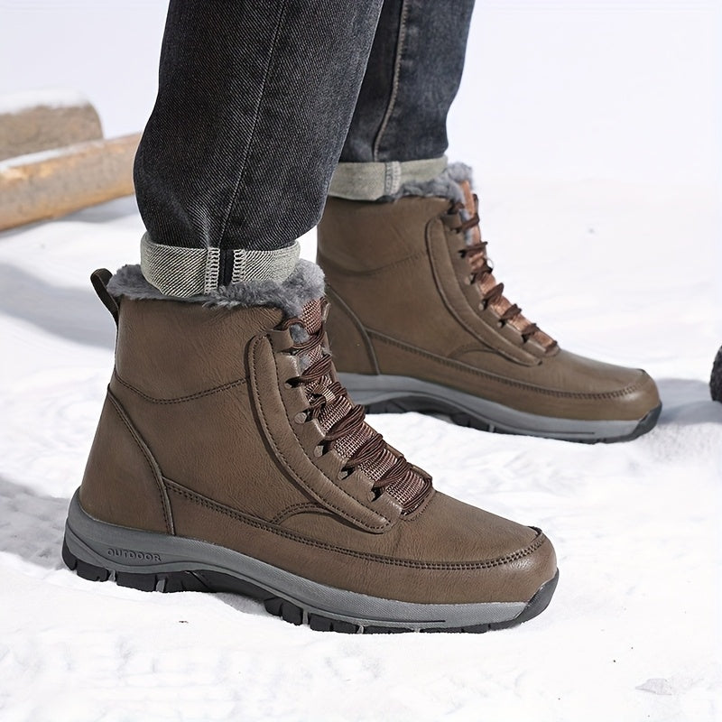 Warm-Lined Winter Trail Boots for Men