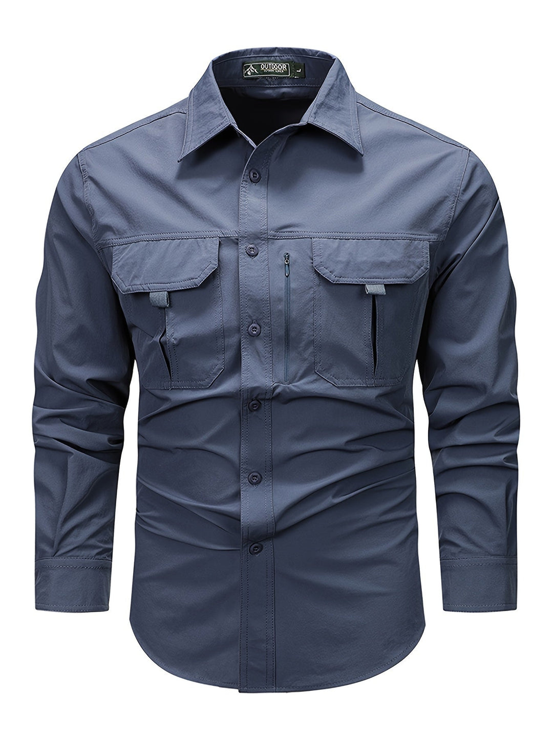 Multi-Pocket Cargo Shirt for Men, Rugged Style