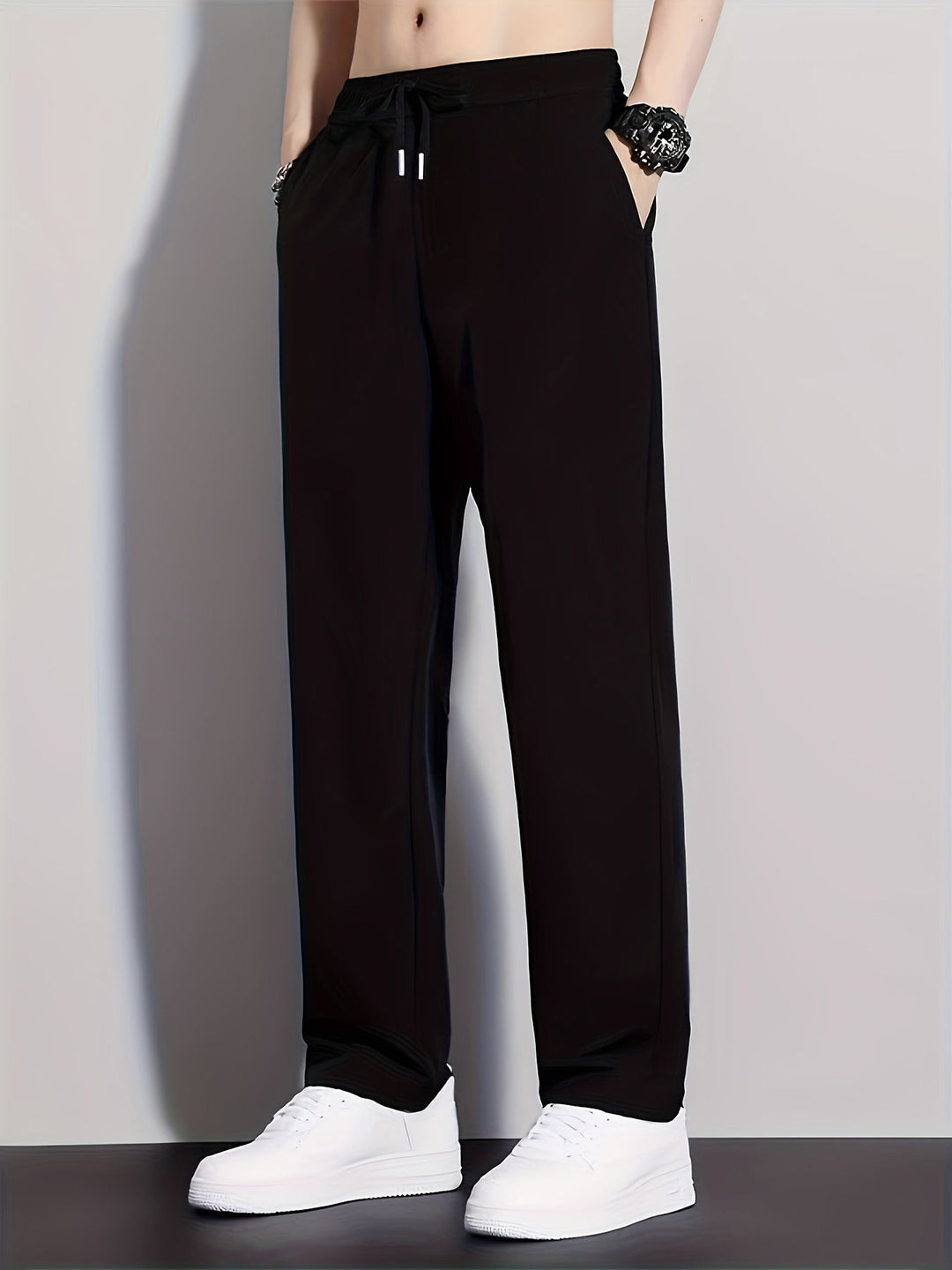 Straight-Leg Pants for Men, Relaxed Style