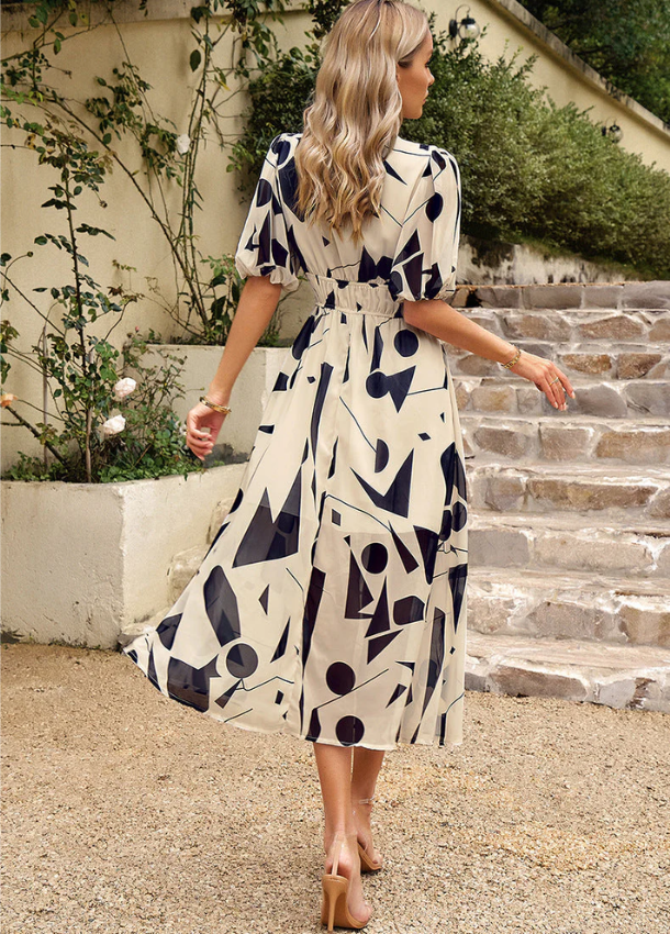 Floral Midi Dress, Women's Flattering Fit