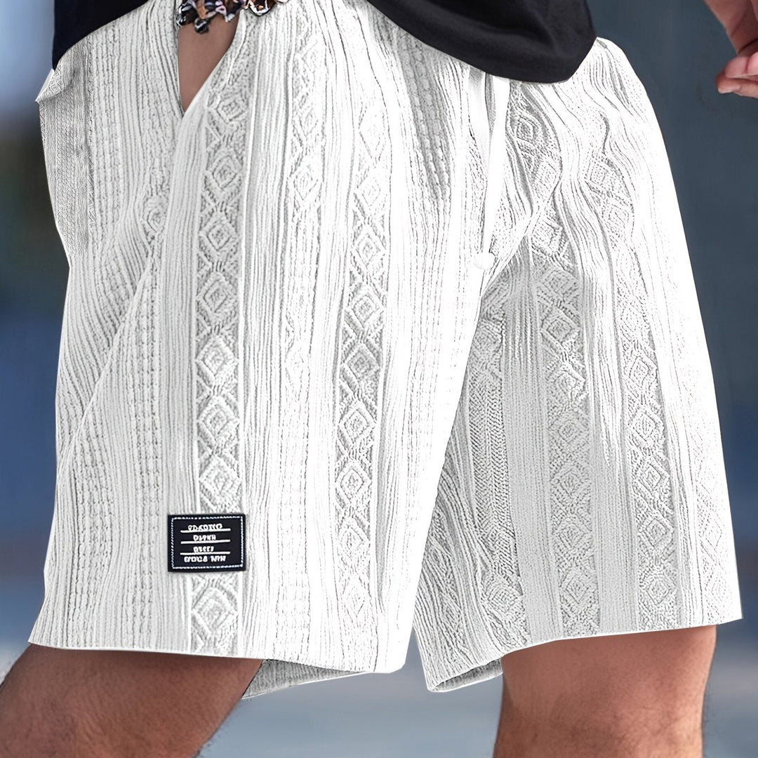 Drawstring Shorts, Men's Textured Fit