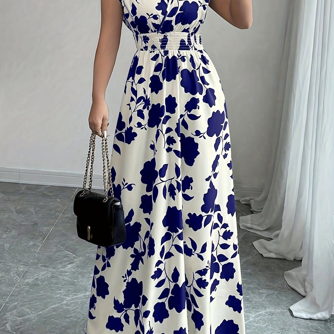 Ladies Flowing Floral Maxi Dress