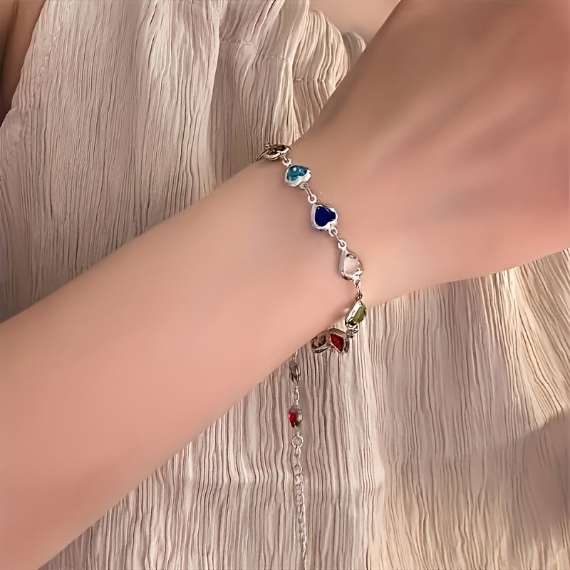 Stylish Multicolor Heart Shape Bracelet