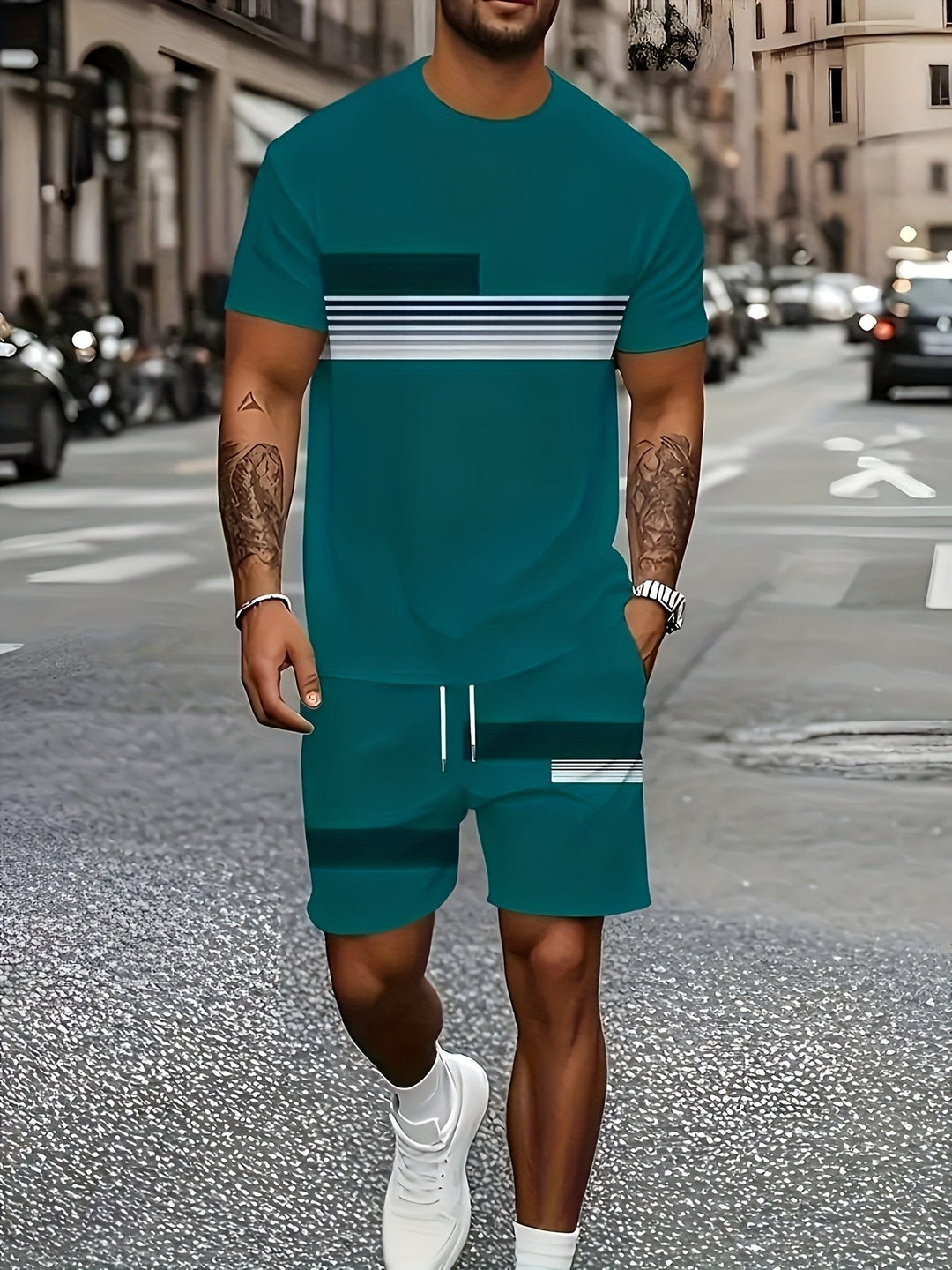 Two-Piece Summer Set for Men, Relaxed Style