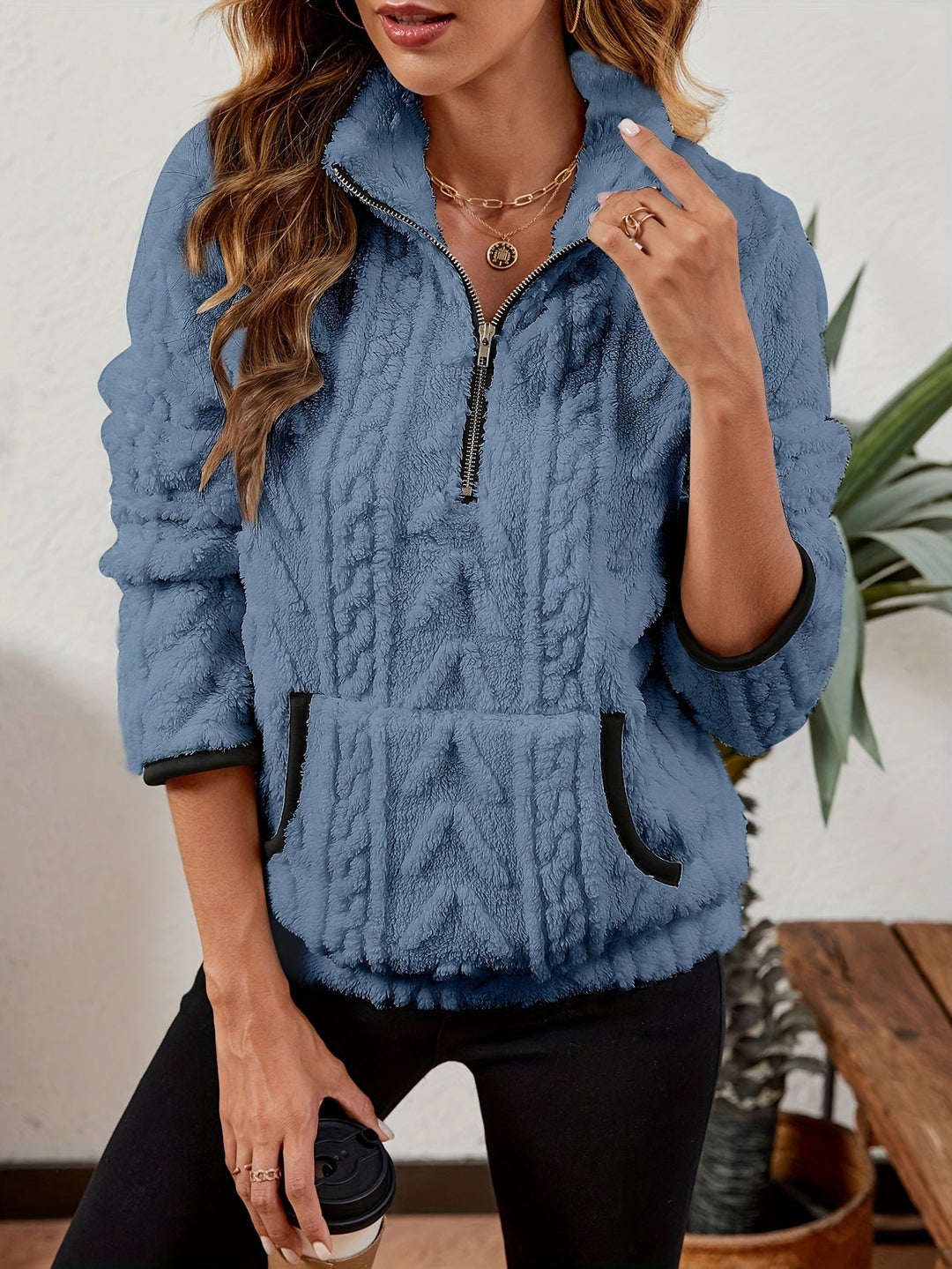 Half-Zip Pullover for Women, Cozy Style
