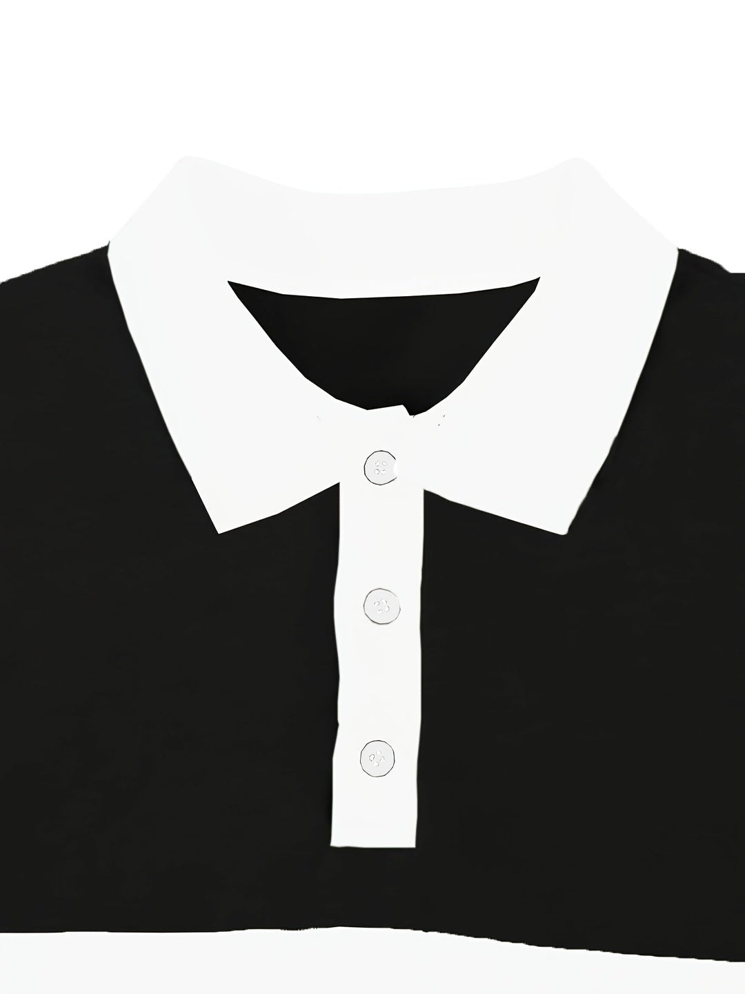 Colour-Block Long Sleeve Polo Shirt for Men, Plus Size