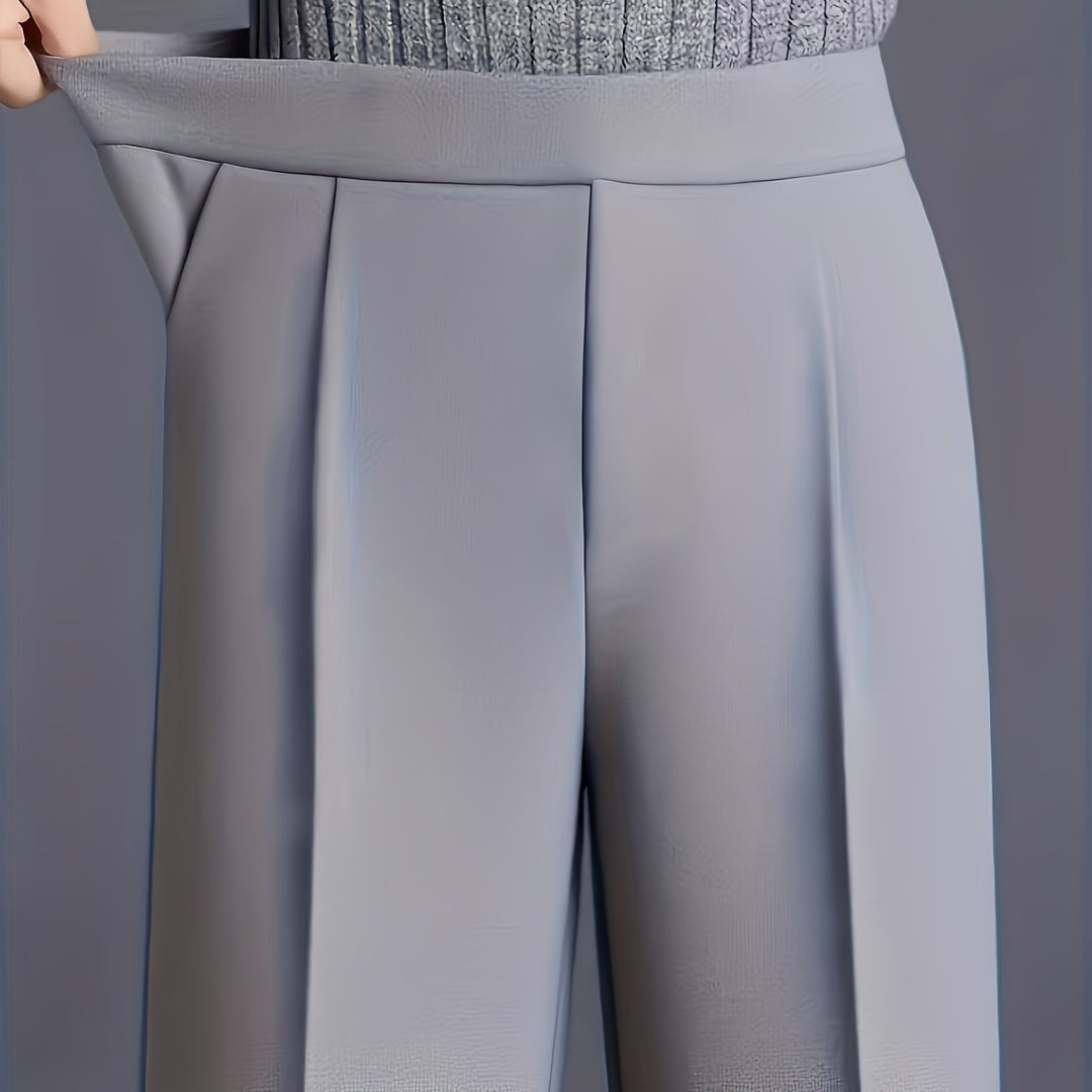 Ladies High-Waisted Wide-Leg Pants