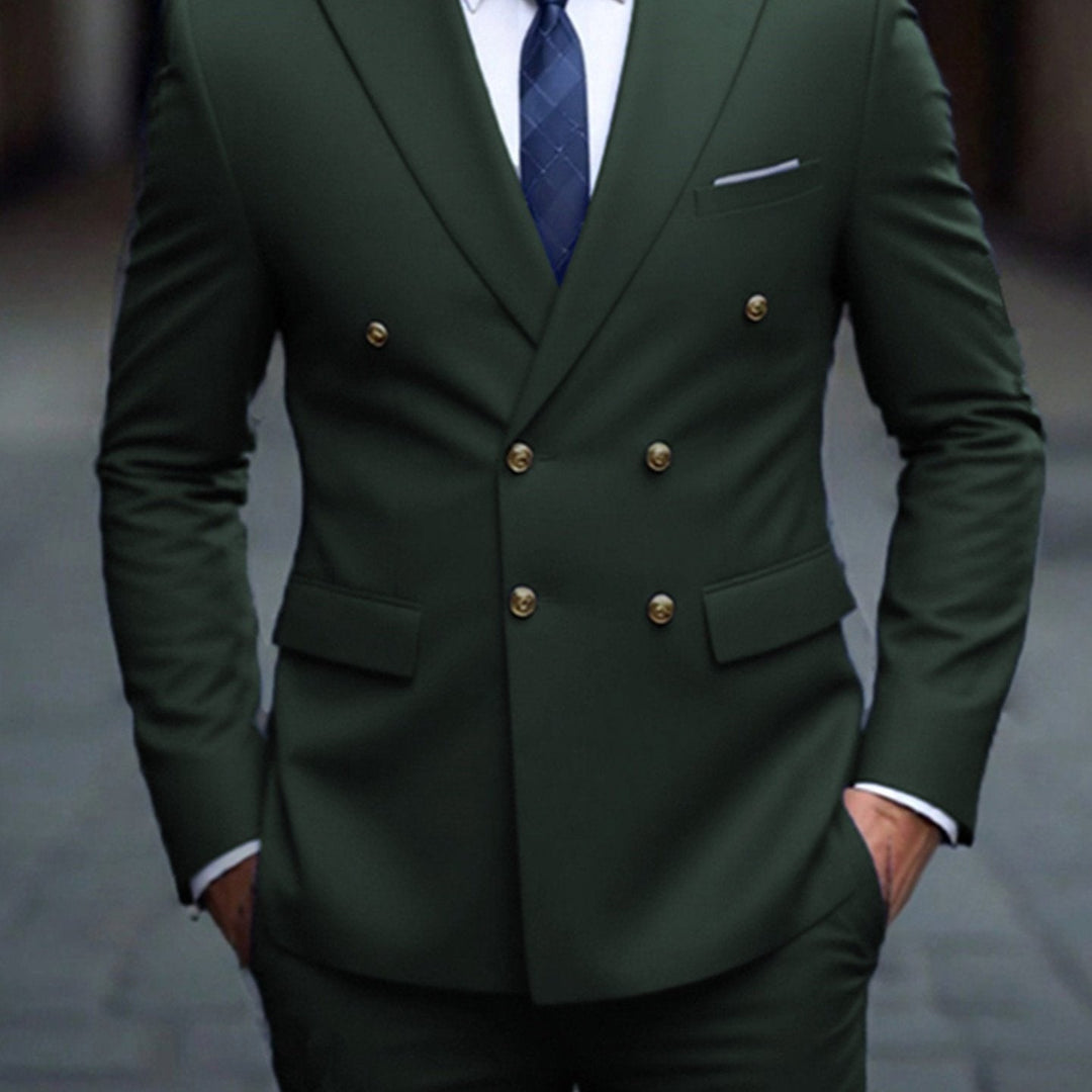 Double-Breasted Tailored Suit for Men, Plus Size