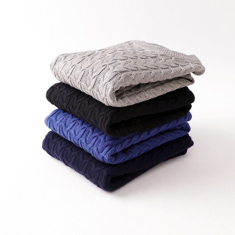 Women's Cable Knit Sweater – Black, Gray