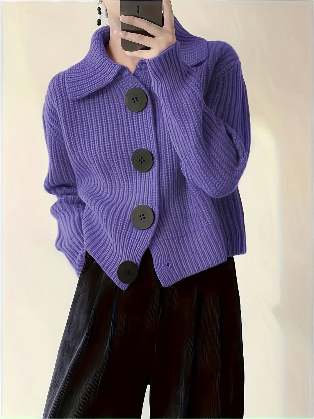 Ribbed Knit Sweater for Women, Cozy Style