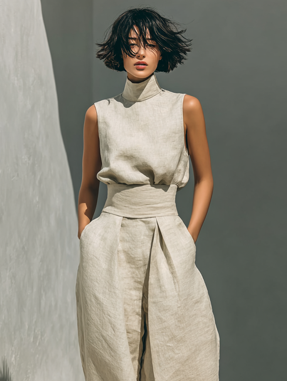 Tank Top and Loose Trousers Set for Women, Stylish Style