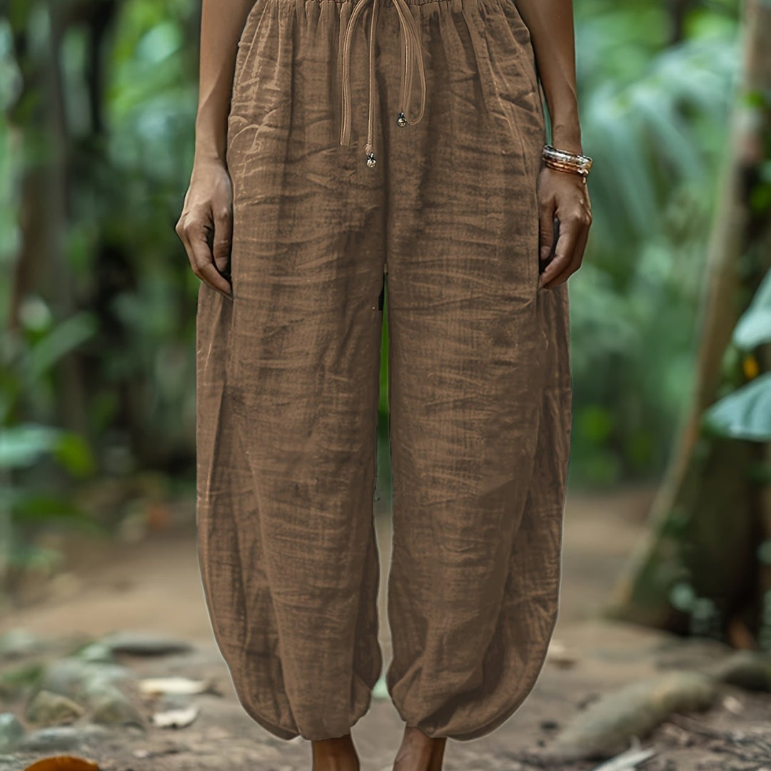 Drawstring Lantern Pants, Women's Relaxed Fit